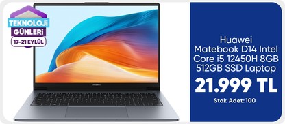 Huawei Matebook D14 Intel Core i5 12450H 8GB 512GB SSD Laptop