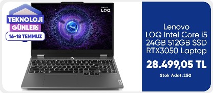 Lenovo LOQ Intel Core i5 24GB 512GB SSD RTX3050 Laptop