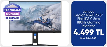 Lenovo Legion 23.8" Fhd IPS 0.5ms 180Hz Gaming Monitör