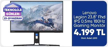 Lenovo Legion 23.8" Fhd IPS 0.5ms 180Hz Gaming Monitör 