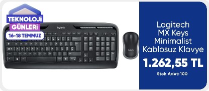 Logitech Kablosuz Klavye Mouse Seti