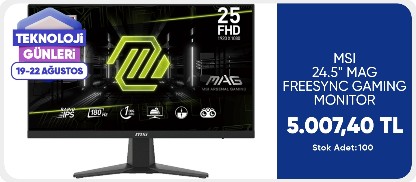 MSI 24.5" MAG FREESYNC GAMING MONITOR