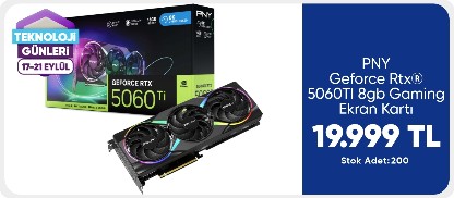 PNY Geforce Rtx® 5060TI 8gb Gaming Ekran Kartı