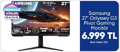 Samsung 27" Odyssey G3  Pivot Gaming Monitör