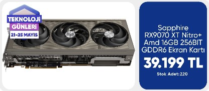 Sapphire RX9070 XT Nitro+ Amd 16GB 256BIT GDDR6 Ekran Kartı 