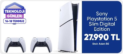 Sony Playstation 5 Slim Digital Edition İthalatçı Garantili + 2.Dualsense Beyaz