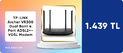 TP-LINK Archer VR300 AC1200 Dual Bant 4 Port ADSL2+-VDSL Modem