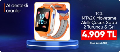 TCL MT42X Movetıme Akıllı Çocuk Saati 2 Turuncu & Gri