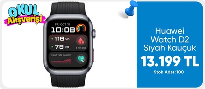 Huaweı Watch D2 # Siyah Kauçuk
