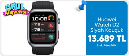 Huaweı Watch D2 # Siyah Kauçuk