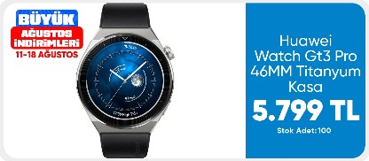 Huawei Watch Gt3 Pro 46MM Titanyum Kasa - Siyah