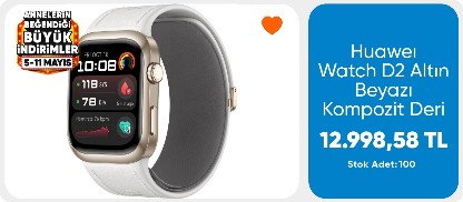Huawei Watch D2 – Altın Beyazı Kompozit Deri