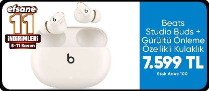 Beats Studio Buds + Gürültü Önleme Özellikli Gerçek Kablosuz Kulaklık # Krem