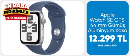 Apple Watch Se Gps 44MM Silver Aluminium Case With Denim Sport Band - S/m