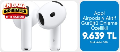 Apple Airpods 4- Aktif Gürültü Önleme Özellikli (MXP93TU/A)
