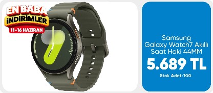 Samsung Samsung Galaxy Watch7 Akıllı Saat Haki 44MM SM-L310NZGATUR (Samsung Türkiye Garantili)