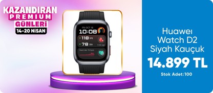 Huaweı Watch D2 # Siyah Kauçuk