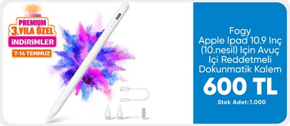 Fogy Apple Ipad 10.9 Inç (10.nesil) Için Avuç Içi Reddetmeli Dokunmatik Kalem Özel Active Stylus
