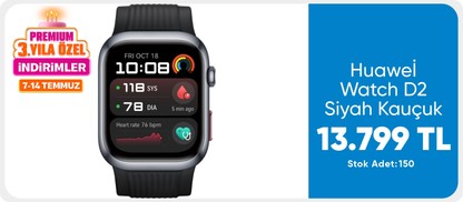 Huaweı Watch D2 # Siyah Kauçuk