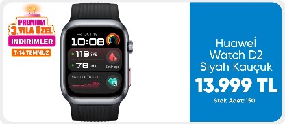 Huaweı Watch D2 # Siyah Kauçuk
