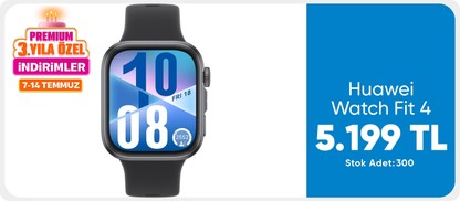 Huawei Watch Fit 4 (Huawei Türkiye Garantili) - Siyah