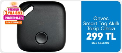 Onvec Smart Tag Akıllı Takip Cihazı (Apple uyumlu)