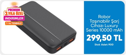 Robor Taşınabilir Şarj Cihazı Luxury Series 10000 mAh
