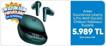 Anker Soundcore Liberty 4 Pro Aktif Gürültü Önleyici Kablosuz Kulaklık - IPX5 - Mat Yeşil