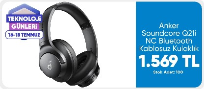Anker Soundcore Q21i NC Bluetooth Kablosuz Kulaklık - Aktif Gürültü Önleyici ANC - 40 Saate Varan Şarj Süresi -Siyah -A3004 (Anker Türkiye Garantili)tili)