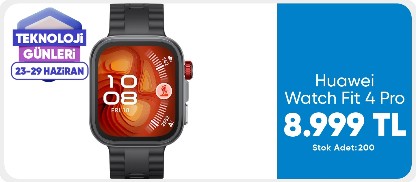 Huawei Watch Fit 4 Pro (Huawei Türkiye Garantili) - Siyah