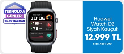 Huaweı Watch D2 – Siyah Kauçuk