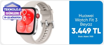 Huawei Watch Fit 3 - Beyaz 3599 TL