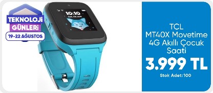 TCL MT40X Movetime 4G Akıllı Çocuk Saati - Mavi 3599 TL