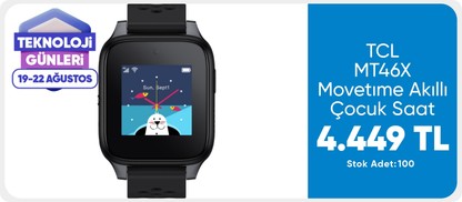 TCL MT46X Movetıme Akıllı Çocuk Saati - Siyah 4399 TL