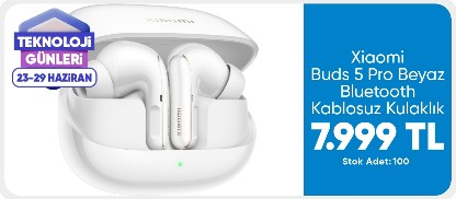 Xiaomi Buds 5 Pro Beyaz Bluetooth Kablosuz Kulaklık (Xiaomi Türkiye Garantili)