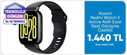 Xiaomi Redmi Watch 5 Active Akıllı Saat Sesli Görüşme Özellikli