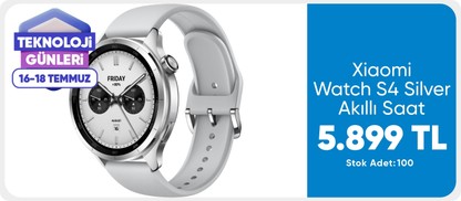 Xiaomi Watch S4 Silver Akıllı Saat (Xiaomi Türkiye )