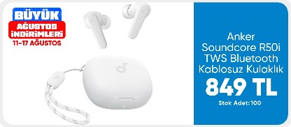 Anker Soundcore R50i TWS Bluetooth Kablosuz Kulaklık Beyaz - IOS ve Android Uyumlu - A3949 (Anker Türkiye Garantili)