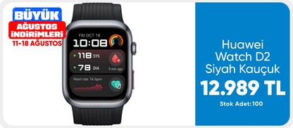 Huaweı Watch D2 # Siyah Kauçuk