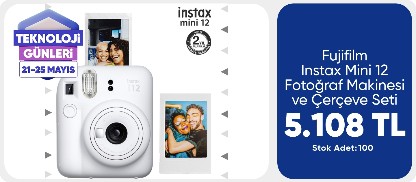 Fujifilm Instax Mini 12 Fotoğraf Makinesi ve Çerçeve Seti