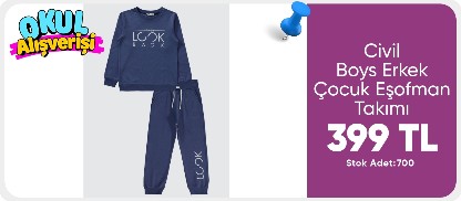 Civil Boys Erkek Çocuk Eşofman Takımı 6-9 Yaş Indigo