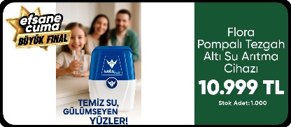 Watalina Flora Pompalı Tezgah Altı Su Arıtma Cihazı | 2.2 Galon (8 Litre) Metal Tank ile Güvenli Içme Suyu