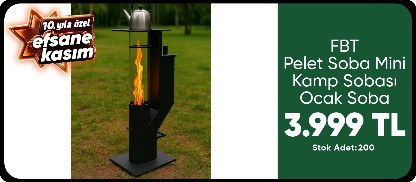 FBT Pelet Soba Mini Kamp Sobası Ocak Soba 4000 TL
