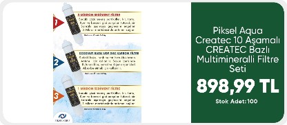 Createc 10 Aşamalı Çelik Tanklı Multimineralli Su Arıtma Cihazı 2.998,99 TL