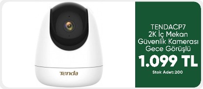 Tenda CP7 2K İç Mekan Güvenlik Kamerası, Gece Görüşlü Akıllı Ev Pan/Tilt Kamerası, 360° Tam Yönlü Görüş 