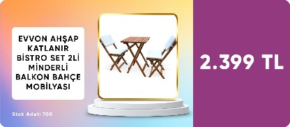 Balkon katlanır masa sandalye takımı 2.399 TL