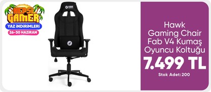Hawk Gaming Chair Fab V4 Kumaş Oyuncu Koltuğu