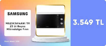 Samsung MS23K3614AW/TR 23 Lt Beyaz Mikrodalga Fırın