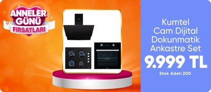 Kumtel Cam Digital / Dokunmatik Ankastre Set 