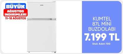 Kumtel E Sınıf 87L Mini Buzdolabı Beyaz HTMF-90EW